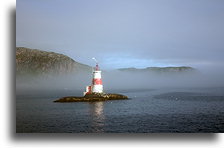 Small Lighthouse in the Fog::Saint-Pierre and Miquelon::