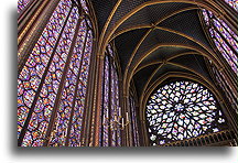 Rose Window::Sainte-Chapelle, Paris, France::