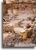 Ancient Food Storage Area::Akrotiri, Santorini, Greece::